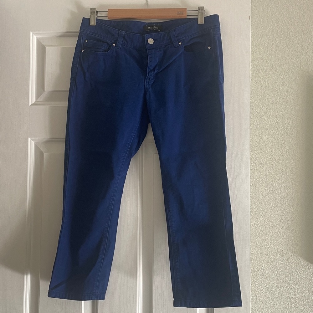 White House Black Market Royal Blue Ankle Jeans